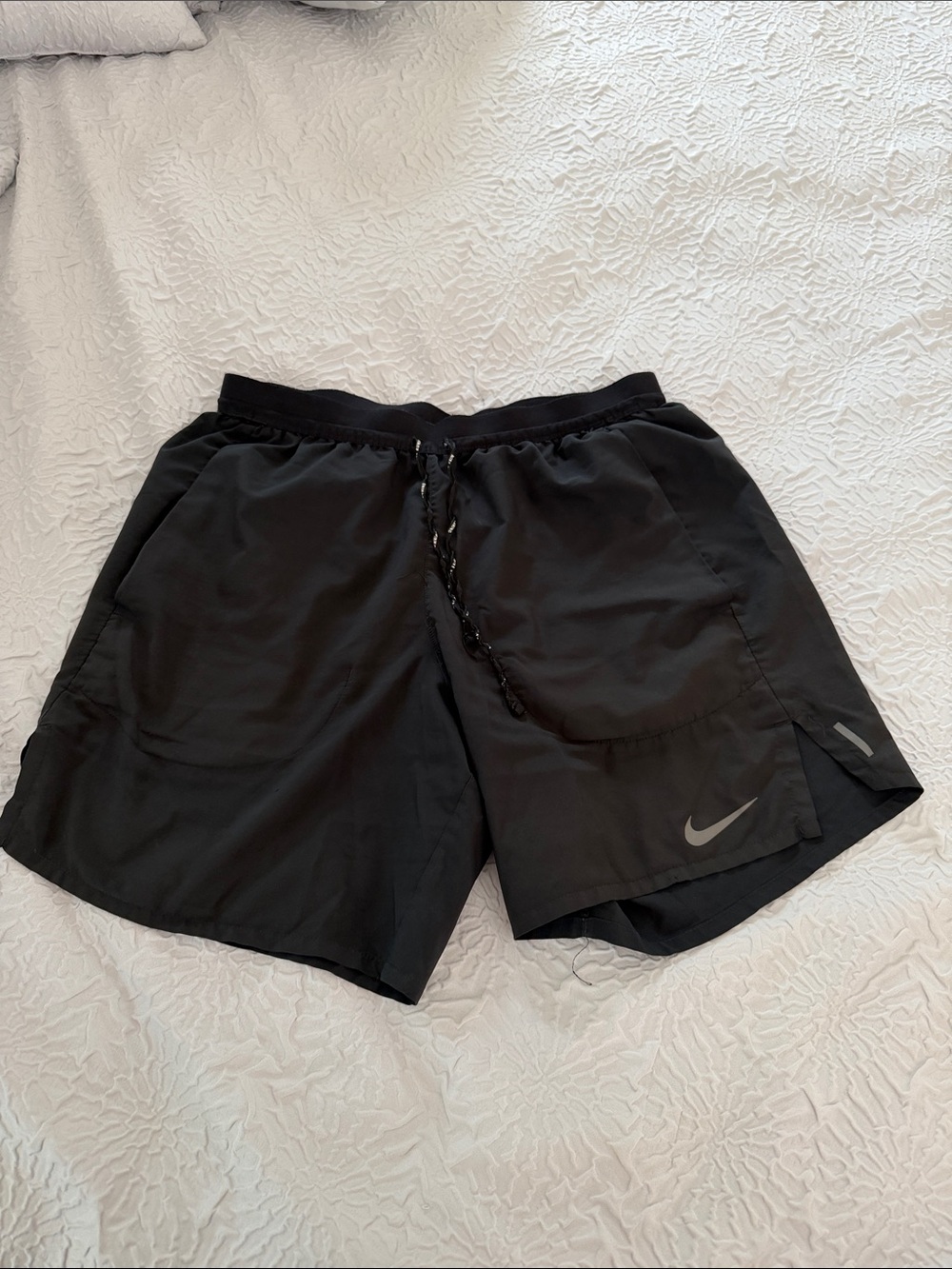 Nike Men’s Black Athletic Shorts with Reflective Swoosh